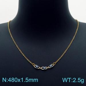SS Gold-Plating Necklace - KN225103-Z