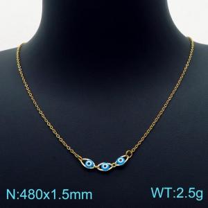 SS Gold-Plating Necklace - KN225106-Z