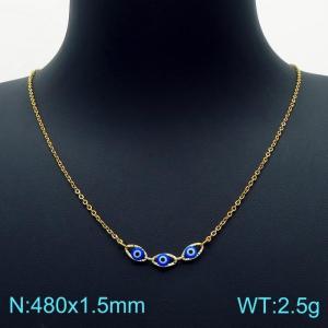 SS Gold-Plating Necklace - KN225107-Z