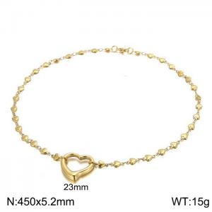 SS Gold-Plating Necklace - KN225112-Z