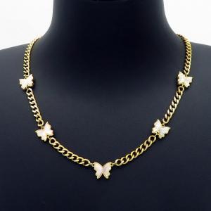 SS Gold-Plating Necklace - KN225114-HM