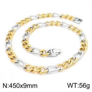 SS Gold-Plating Necklace - KN225218-Z