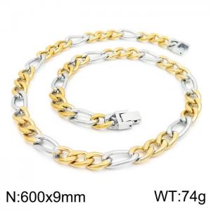 SS Gold-Plating Necklace - KN225221-Z