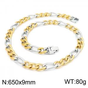 SS Gold-Plating Necklace - KN225222-Z