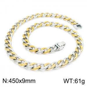 SS Gold-Plating Necklace - KN225225-Z