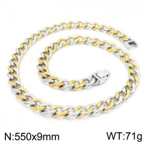 SS Gold-Plating Necklace - KN225227-Z