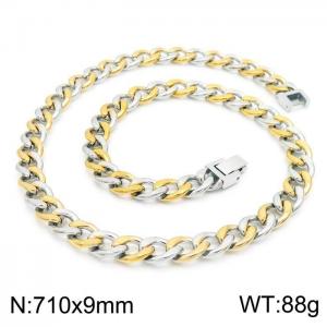SS Gold-Plating Necklace - KN225230-Z