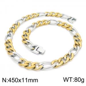 SS Gold-Plating Necklace - KN225239-Z