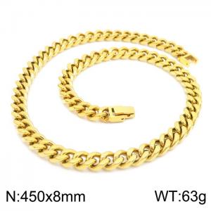 SS Gold-Plating Necklace - KN225260-Z