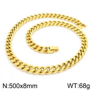 SS Gold-Plating Necklace - KN225261-Z