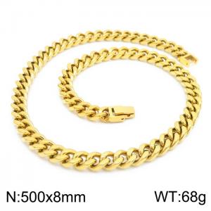 SS Gold-Plating Necklace - KN225261-Z