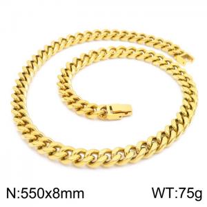 SS Gold-Plating Necklace - KN225262-Z