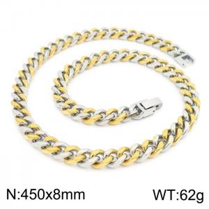 SS Gold-Plating Necklace - KN225274-Z