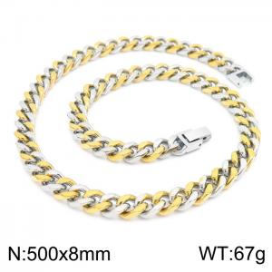 SS Gold-Plating Necklace - KN225275-Z