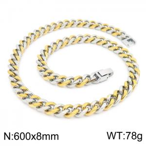 SS Gold-Plating Necklace - KN225277-Z