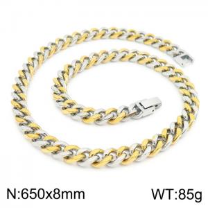 SS Gold-Plating Necklace - KN225278-Z