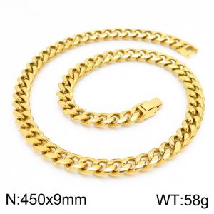 SS Gold-Plating Necklace - KN225288-Z
