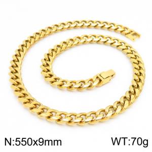 SS Gold-Plating Necklace - KN225290-Z