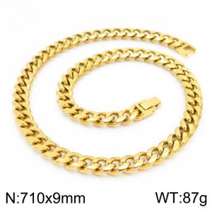 SS Gold-Plating Necklace - KN225293-Z