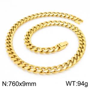 SS Gold-Plating Necklace - KN225294-Z