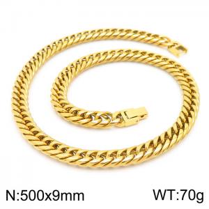 SS Gold-Plating Necklace - KN225310-Z