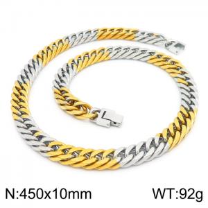 SS Gold-Plating Necklace - KN225352-Z