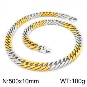 SS Gold-Plating Necklace - KN225353-Z