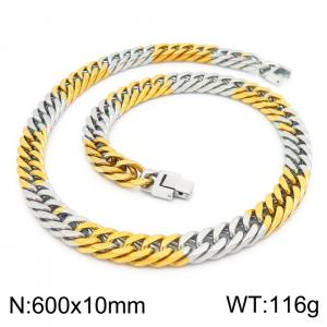 SS Gold-Plating Necklace - KN225355-Z