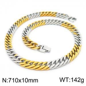 SS Gold-Plating Necklace - KN225357-Z