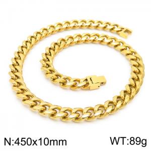 SS Gold-Plating Necklace - KN225366-Z