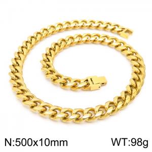 SS Gold-Plating Necklace - KN225367-Z