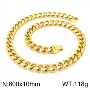 SS Gold-Plating Necklace - KN225369-Z