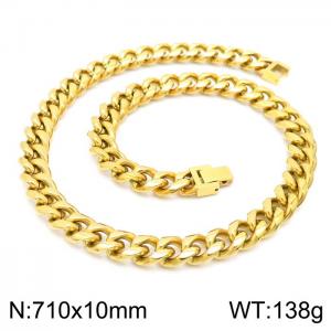 SS Gold-Plating Necklace - KN225371-Z