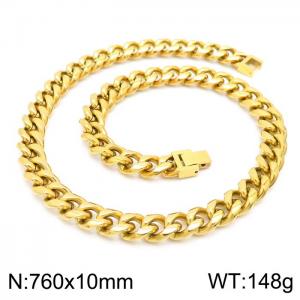 SS Gold-Plating Necklace - KN225372-Z