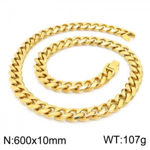 SS Gold-Plating Necklace - KN225390-Z