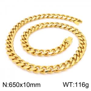 SS Gold-Plating Necklace - KN225391-Z