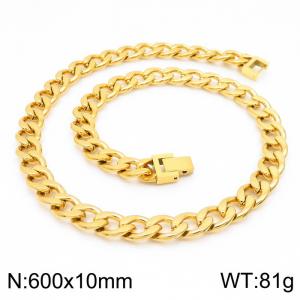 SS Gold-Plating Necklace - KN225411-Z