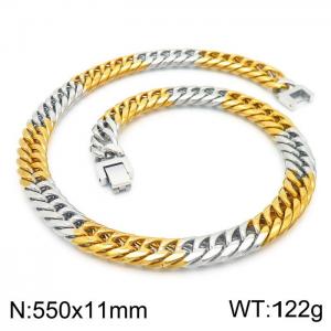 SS Gold-Plating Necklace - KN225452-Z