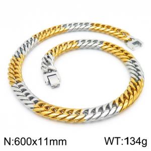 SS Gold-Plating Necklace - KN225453-Z