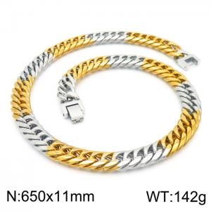 SS Gold-Plating Necklace - KN225454-Z