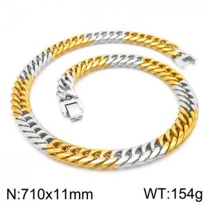 SS Gold-Plating Necklace - KN225455-Z
