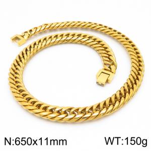 SS Gold-Plating Necklace - KN225474-Z