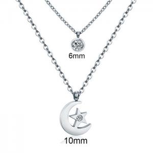 Stainless Steel Necklace - KN225535-WGSA
