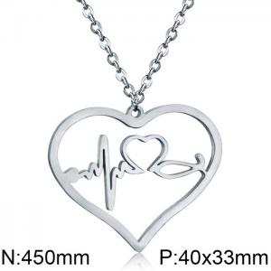 Stainless Steel Necklace - KN225537-WGSA