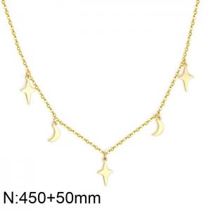 SS Gold-Plating Necklace - KN225541-WGSA