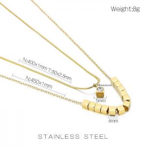 SS Gold-Plating Necklace - KN226127-WGHJ
