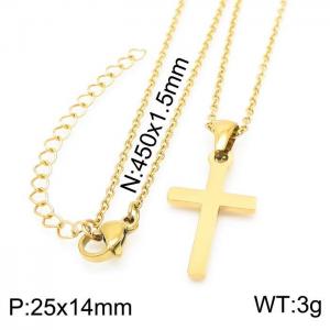 SS Gold-Plating Necklace - KN226161-KFC