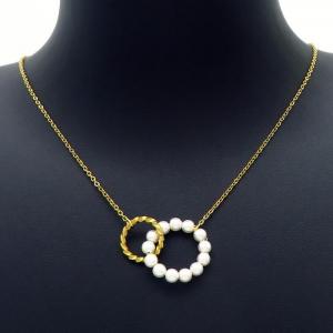 SS Gold-Plating Necklace - KN226166-SP