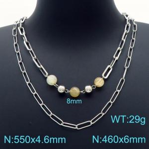 Stainless Steel Necklace - KN226242-Z