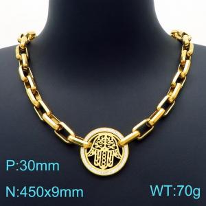 SS Gold-Plating Necklace - KN226250-Z